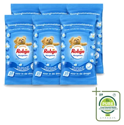 Obrázek produktu pro 6 kusů aviváže Robijn "Morgenfris" do sušičky – velká balení