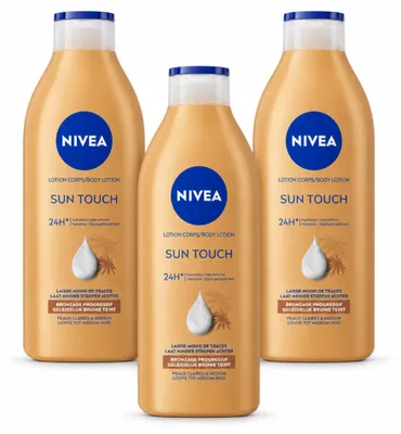 Produktbild von 3 x NIVEA Sun Touch Bräunungs-Bodylotion – 400 ml - Vorteilspackung - 3 Stücke