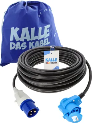 Produktbild von Kalle Verlängerungskabel CEE 230V Öse 16A 2,5mm² Winkel IP44 50 Meter