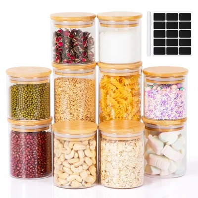 10 Vorratsgläser mit Deckel, luftdicht, 2x850 ml, 4x400 ml, 4x300 ml