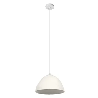 Produktbild von LEDVANCE weiße Nachbildung Kamelglocke Metall- und Pappmaché-Hängelampe, E27, 375 mm Durchmesser, Lampenschirm aus recyceltem Material, nachhaltig dank austauschbarer Lichtquelle, einfache Installation
