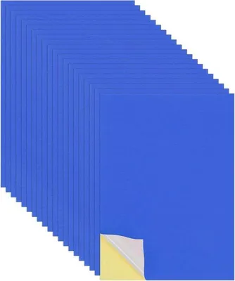 Imagen del producto de Calcomanías autoadhesivas en papel cartón, formato A4 (25 x 30 cm) - 25 hojas - Ideales para manualidades, scrapbooking e impresoras de inyección de tinta - Color azul