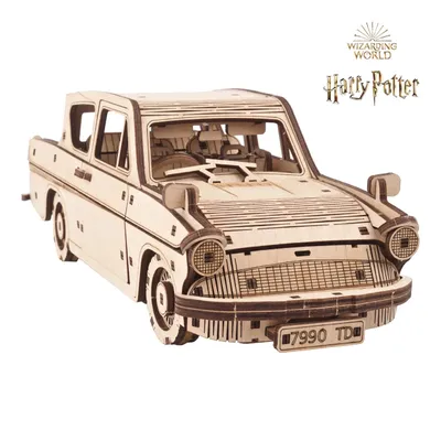 Obrázok produktu pre 3D puzzle, Lietajúci Ford Anglia, Ugears, drevo, 246 dielov