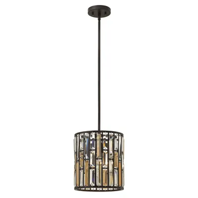 Zdjęcie produktu dla Żyrandol Gemma vintage brąz 1xE27x60W kryształ wym:141,6x26x26cm IP20 Hinkley