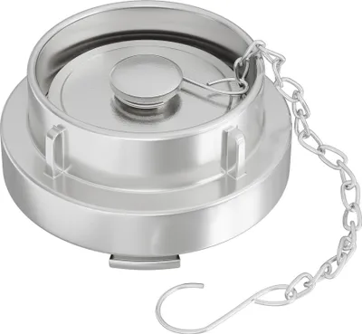 Produktbild von Wiltec Storz Blindkupplung C 52mm 2" mit Kette aus Aluminium zum temporären Verschließen von Storzabgängen