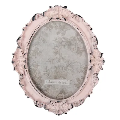 Immagine prodotto di Cornice per quadri Clayre & Eef 12x15 cm Fiori in poliresina rosa