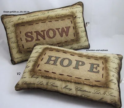 Produktbild von 1 Kissen gefüllt mit Schriftzug HOPE ca. 28 x 44 cm