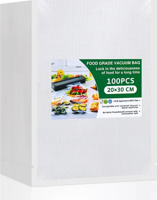 Image de Sacs de conservation sous vide Vinabo, 20 x 30 cm, 100 sacs gaufrés pour aliments