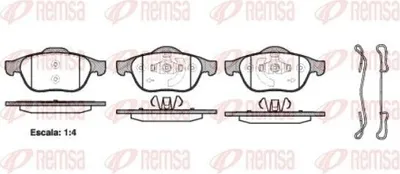 Produktbild von REMSA Bremsbeläge Satz Vorne Bremsklötze für RENAULT SCÉNIC II (JM0/1) 0843.20