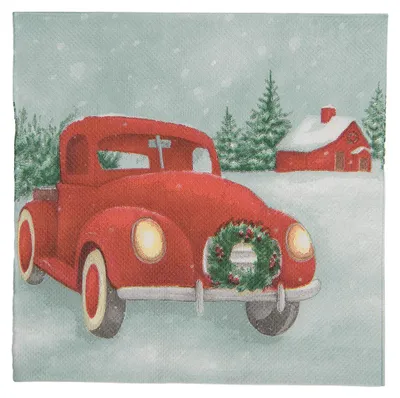 Immagine prodotto di Clayre & Eef Tovaglioli di carta, confezione da 20, 33x33 cm, verde