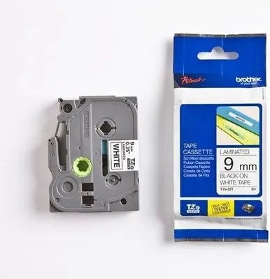 Immagine prodotto di Nastro Brother P-Touch TZE-221, 9 mm, nero su bianco