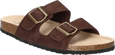 Produktbild von AMERICAN CLUB Cy154 Pantoletten Herren, Echtleder Flip-Flops, Braune 42