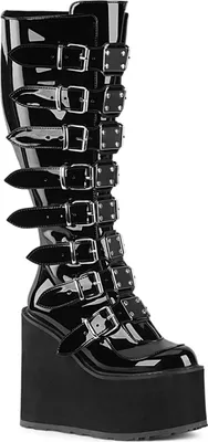 Produktbild von DemoniaCult Plateaustiefel - Swing-815 Patent Wide Calf 40