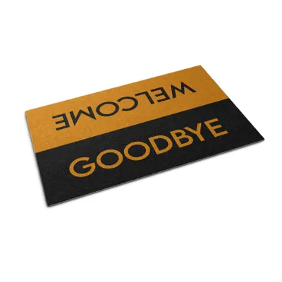 Immagine prodotto di Tappetino per l'ingresso - Sottotappeto per raccogliere lo sporco - Tappetino antiscivolo per interni ed esterni - 60x40 cm - Benvenuti/Arrivederci