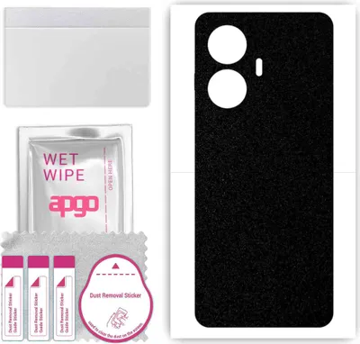 Produktbild von apgo Rückseite Schutzfolie, Skin, kompatibel mit Realme C55 , Hinten Displayschutzfolie aus Vinylfolie, kratzfest, einfache Montage - Mattschwarz