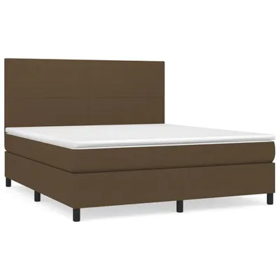 Produktbild von Boxspringbett mit Matratze Dunkelbraun 160x200 cm Stoff