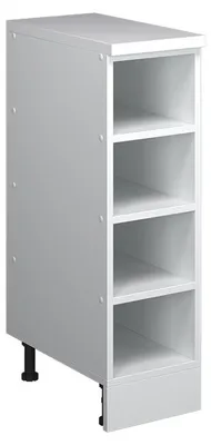 Zdjęcie produktu dla Szafka kuchenna na dach skośny Vicco R-Line Biały/Biały 25 cm bez skosu, otwarty, Model 61843