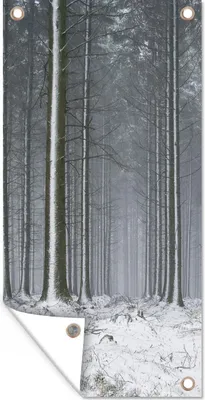 Obrázek produktu pro MuchoWow® Zahradní plakáty - Stromy - Zima - Sníh - 60x30 cm - Zahradní dekorace