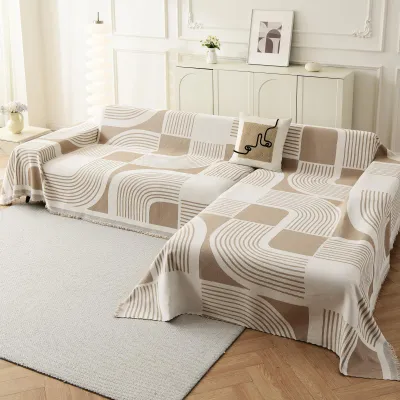 Imagen del producto de Funda para sofá en forma de L, de dos piezas, impermeable, de 180x300 cm + 180x340 cm, para uso en interiores y exteriores