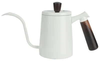Produktbild von 700 ml tragbare Edelstahl-Kaffeekanne mit langem Schwanenhalsauslauf, zum Übergießen des Wasserkochers, für Zuhause, Café, weiß