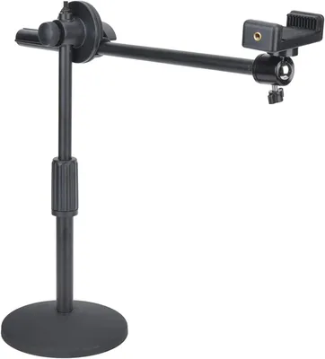 Imagen del producto de Soporte metálico para teléfono móvil, giratorio 360 grados, ajustable, ideal para vlogging