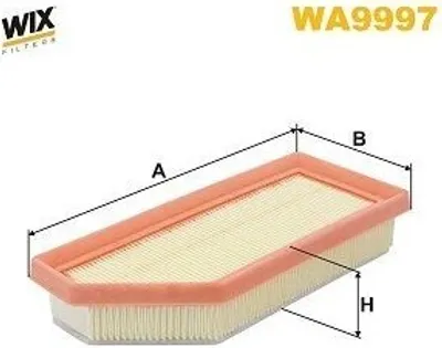 Produktbild von WIX FILTERS WA9997 Luftfilter für RENAULT Clio V Schrägheck (BF)