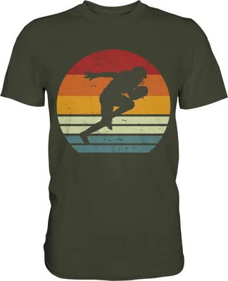 Produktbild von Retro American Football T-Shirt – Urban Khaki / 3XL