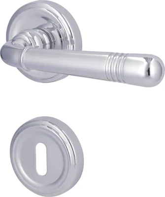 Produktbild von Südmetall Türgriff-Garnitur RosetteBB Messing poliert silber Ø 50 mm