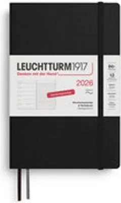 Produktbild von Wochenkalender & Notizbuch Paperback B6+ schwarz 2026