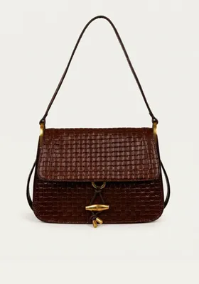 Produktbild von Elegante Lederhandtasche mit Klappe für Damen – Seravelle -