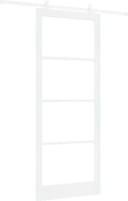 Immagine prodotto di vidaXL Porta scorrevole ORKDAL Bianca 93 x 232 cm in legno massello di pino e vetro