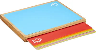 Produktbild von relaxdays Bambus Schneidebrett mit Schneidematten