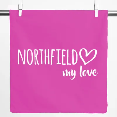 Produktbild von Huuraa Kissenbezug Northfield my love 40x40cm Fuchsia Baumwolle Dekokissenbezug Geschenkidee