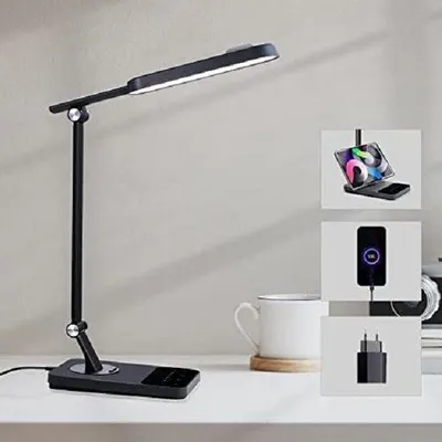Immagine prodotto di Lampada da scrivania Famanu con LED dimmerabile - 5 temperature di colore, porta di ricarica USB