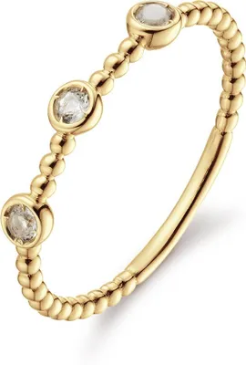 Produktbild von Jackie Gold Triple White Topaz Ring JKR24.418 Damenring, Ringgröße:54