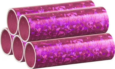 Produktbild von Luftschlangen "Holografisch" 4m / 5 Rollen | Pink