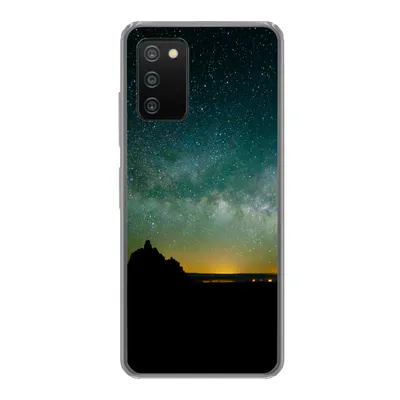 Produktbild von MuchoWow® Handyhülle Schutzhülle Hülle für Samsung Galaxy A03s Universum - Sternenhimmel - Grün - Jungen - Mädchen - Kinder Silikon Softcase Handy Hülle - Schutz