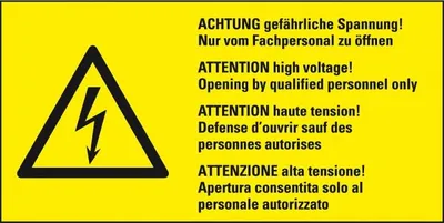 Produktbild von Dreifke® Aufkleber I Warn-Kombischild ACHTUNG...Nur vom Fachp., RoHS konform,...