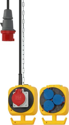 Produktbild von Brennenstuhl 1151960010, Dreiphasig, Neopren, Kunststoff, Schwarz, Blau, Rot, Gelb, 4 AC-Ausgänge, 5 m, 230/400 V