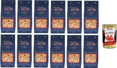 Produktbild von Afeltra Pasta di Gragnano I.G.P Fusillone I.G.P. Grießnudeln 12x 500gr + Italian Gourmet polpa 400g