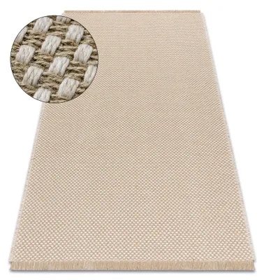 Image de Tapis JUTE 3731 crème / beige - jute, tissé à plat, franges beige 200x290 cm
