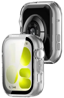 Produktbild von Schutzhülle mit Glas für Huawei Watch Fit 5, Bizon Case Watch Adamo, Transparent