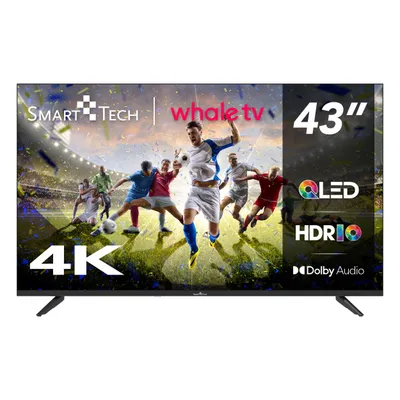 Produktbild von Smart Tech 43QH02V, 43 Zoll (108 cm) 4K UHD-QLED Smart-Fernseher, YouTube, Netflix, Prime Video, Disney+