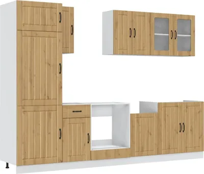 Produktbild von 8-tlg. Küchenschrank-Set Kalmar Artisan-Eiche Holzwerkstoff