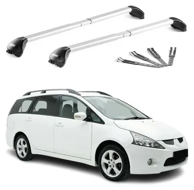 Image de Barres de toit pour Mitsubishi Grandis 2003-2011 Alu Gris Argenté 2 pièces ABE, productTiles.product.images.aiGenerated