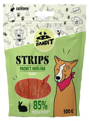 Zdjęcie produktu dla Mr Bandit STRIPS Paski z królika 500g - naturalny przysmak dla psa