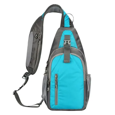 Produktbild von Schultertasche Herren Umhängetasche Brusttasche Crossbody für Outdoorsport Radfahren Reisen, Blau