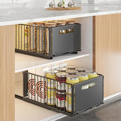 Immagine prodotto di Organizzatore estraibile pieghevole per armadi - efficiente e salvaspazio - 2 pezzi