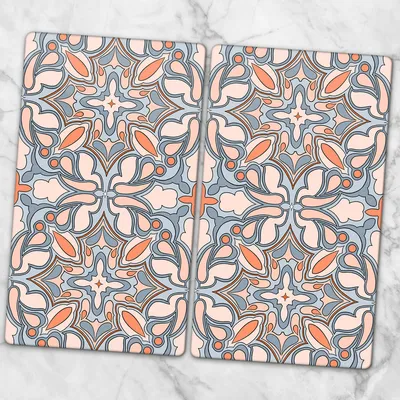 Produktbild von Glas-Herdabdeckplatten Glaskeramikkochfeld-Abdeckung Spritzschutz Glas 2x30x52 cm Mosaik
