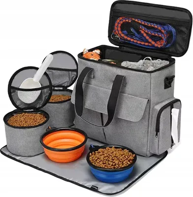 Produktbild von REISETASCHE FÜR HAUSTIERE Organizer für HUNDE UND KATZEN für REISEN Set XXL